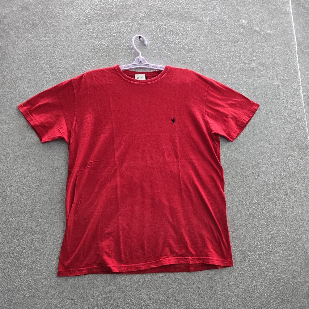 Polo By Ralph Lauren Men Shirt‎ M Red Embroidered Logo Short Sleeve